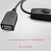 USB-кабель-адаптер USB-удлинитель USB 2.0 удлинитель Линия электропитания с выключателем ВКЛ./ВЫКЛ.