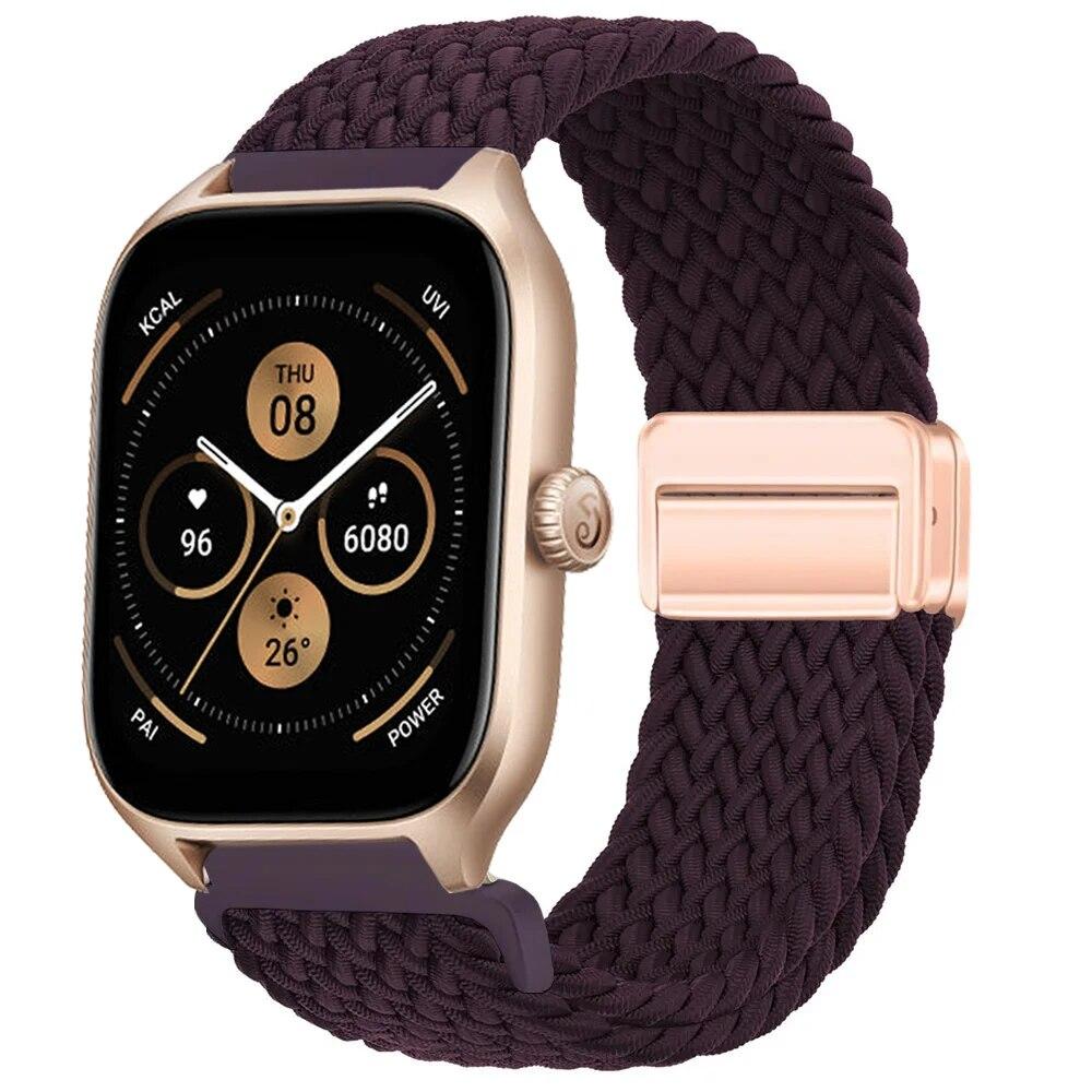 Плетеные ремешки Solo loop Для Amazfit GTS/2e/3/4/GTS2 Mini/GTR 47/GTR2/4/3/Pro ремешок Браслет Amazfit bip 6 20мм/22мм Ремешок для часов