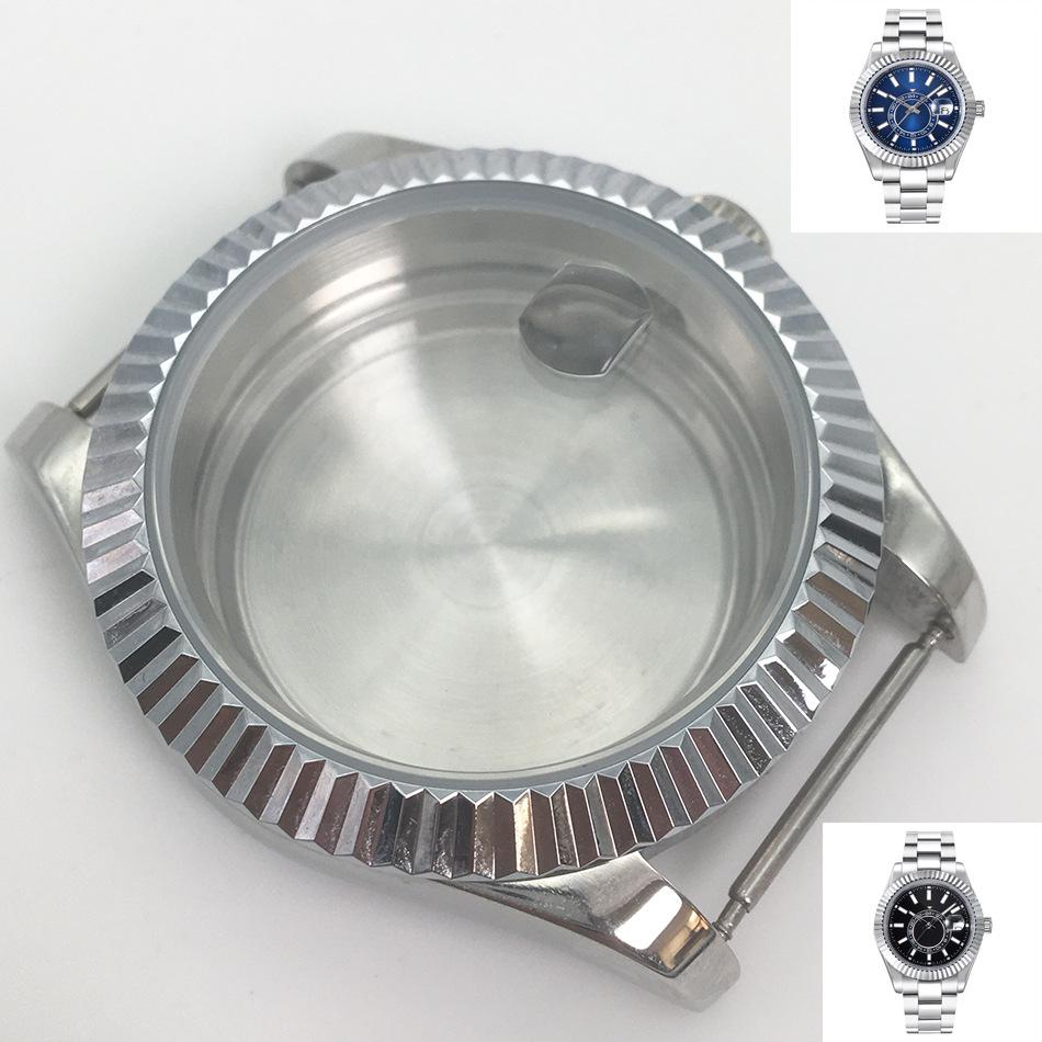 40mm Men's Mineral Glass Watch Accessories with Date Window for Pearl 2813 Movement