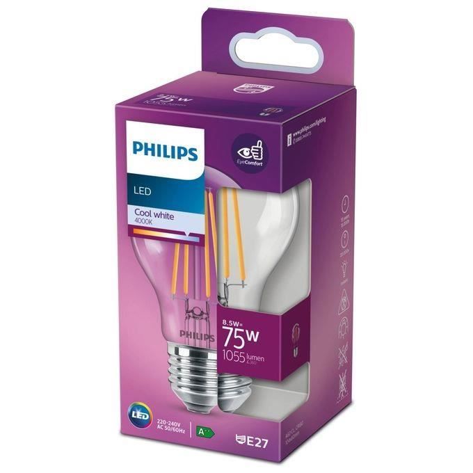 Philips ampoule LED Standard E27 75W Blanc Froid Claire, Verre
