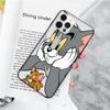 JT49 Tom and Jerry Black Soft Case for OPPO Reno 8 6 5 4 Pro Plus Find X3 A17 A3 A31 A38 A40 A53 A54 A55 A74 A76 A78 A77 A80 A94 A95 A96 Lite