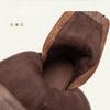 Johnature Genuine Leather Mid-calf Boots Retro Commuter Side Zipper Thick Heel Thick Bottom Women's Boots