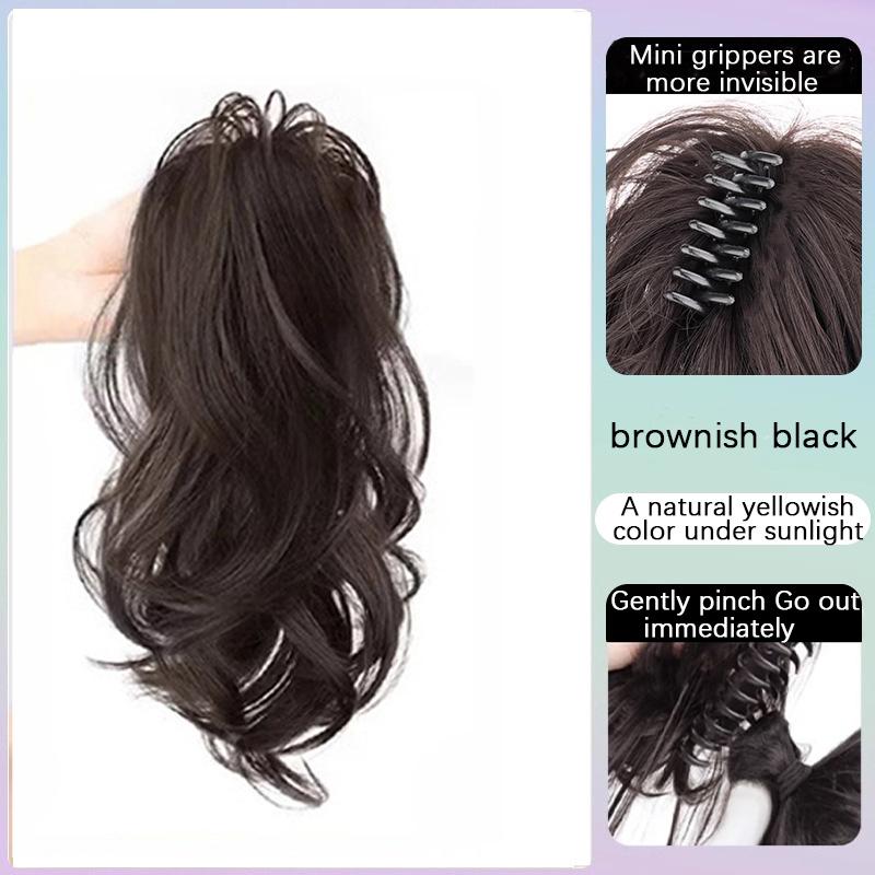 Парик с хвостиком-водопадом, наполовину завязанный в хвост, парик с хвостиком-фонтаном, синтетический парик, пушистый и натуральный, подходит для ежедневных встреч