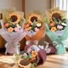 Artificial Flower Crochet Bouquet Handmade Eternal Flower Sunflower Daisy Bouquet Anniversary Mothers Day Birthday Gift