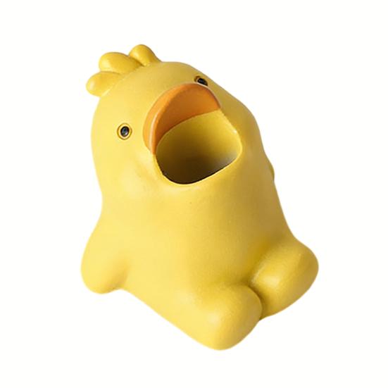 Милый держатель для зубных щеток в виде животного, забавный полимерный держатель для ручек, мини-подставка для одной зубной щетки в виде животного, органайзер для ванной комнаты для столешницы в туалетной комнате, офиса