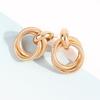 2 шт. женские серьги изысканного качества изготовления модные элегантные серьги с двойными кольцами из сплава для повседневной носки