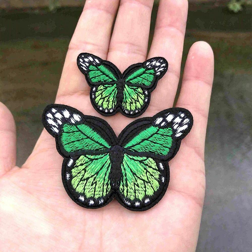 12 шт. Сетчатые вышитые патчи-бабочки для DIY одежды, шляп, юбок, леггинсов, заколок для волос