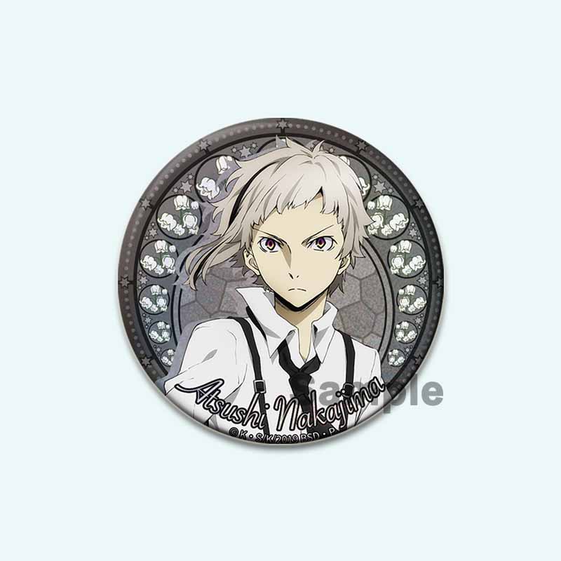 32/44/58mm Anime Bungo Stray Dogs Pins Dazai Osamu Cartoon Badge Armed Detective Agency Handmade Brooches Breastpin for Backpack Clothes