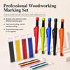 Plastic Carpenter Pencil Built-In Sharpener Deep Hole Pencil New Woodworking Marker Pen  Carpentry