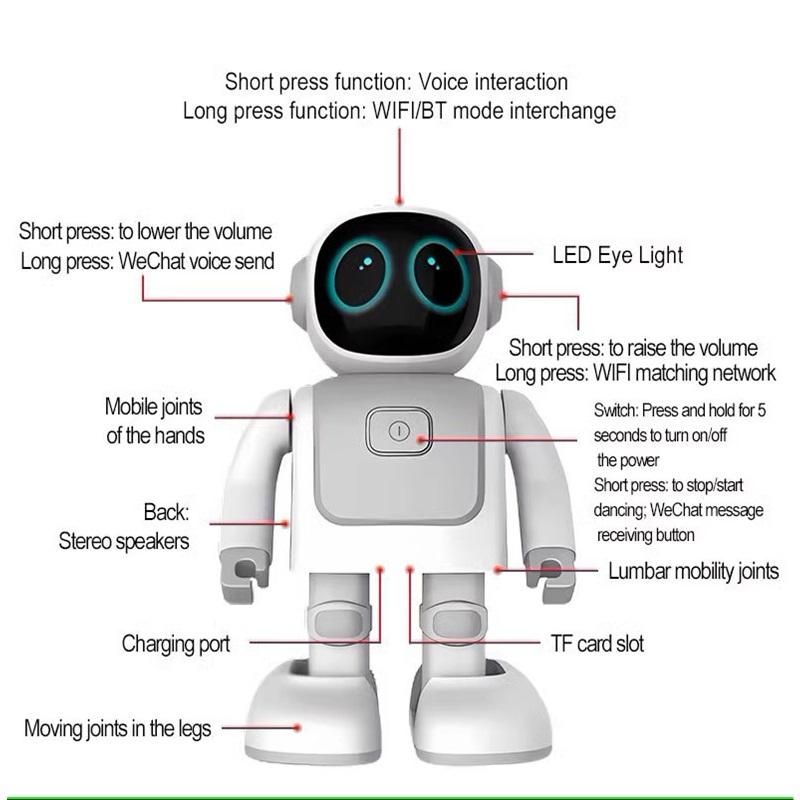 Танцующий робот интеллектуальное программирование Bluetooth аудио космический робот
