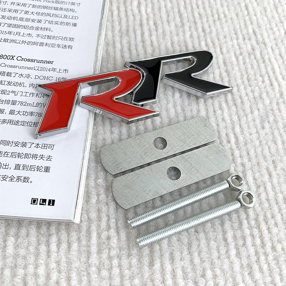 Emblema 3D de metal para la parrilla delantera del coche, tipo R, calcomanía con el logotipo para Honda CIVIC FD2 FD FA 5 Mugen