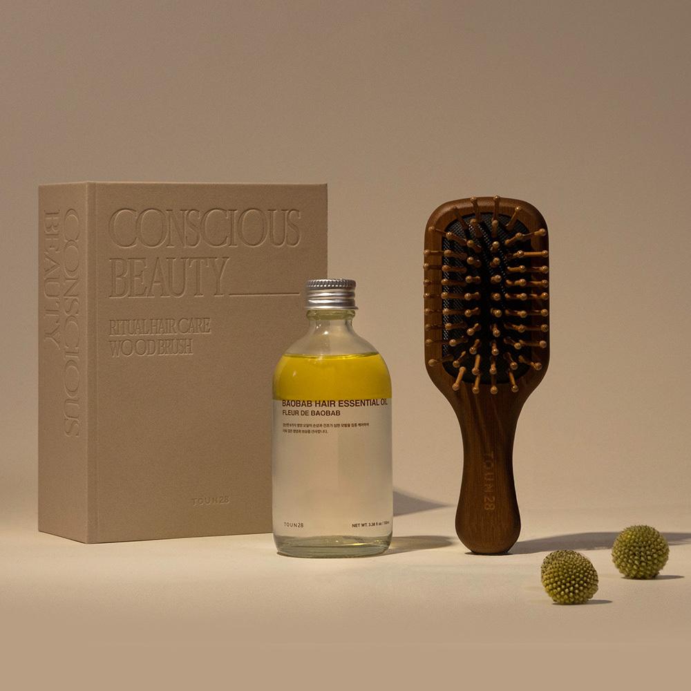 Tone28 Hair Perfume Mist 100ml + Therapy Brush Set (Choose 1 Baobab Cotton/Detulip Flower)