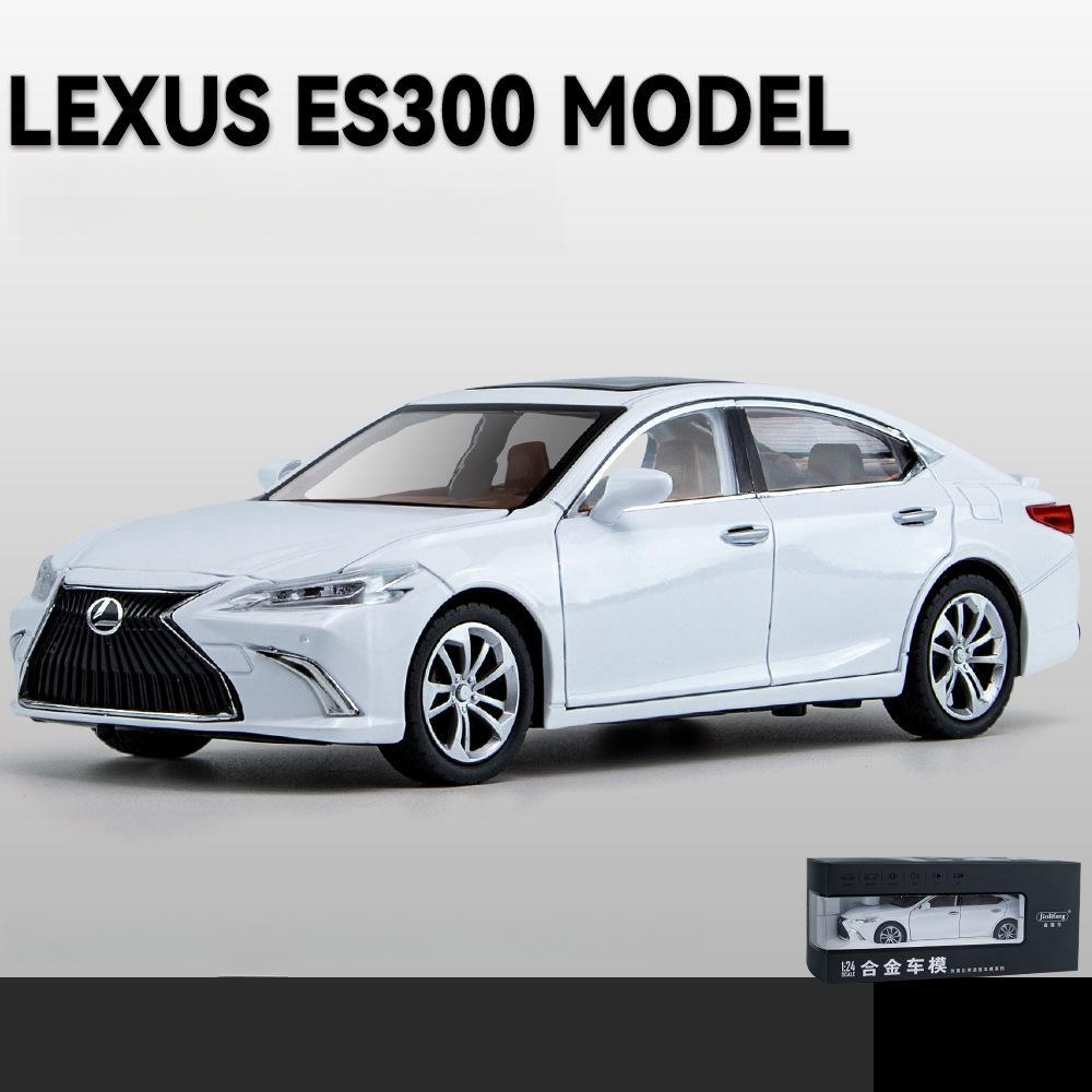 1/24 Lexus ES300h Car Toy for Children Diecast Miniature Model Pull Back Sound & Light Door Openable Collection Gift for Boys