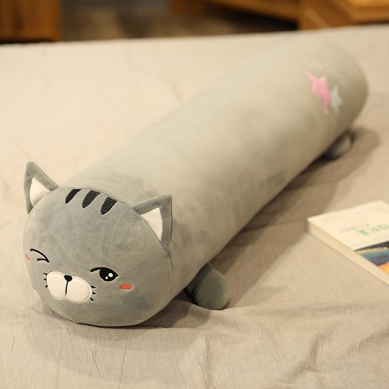 Круглая наволочка Мягкая ткань Длинная наволочка Милый шейный валик Подголовник Новая колонка Длинная декоративная подушка Домашний декор