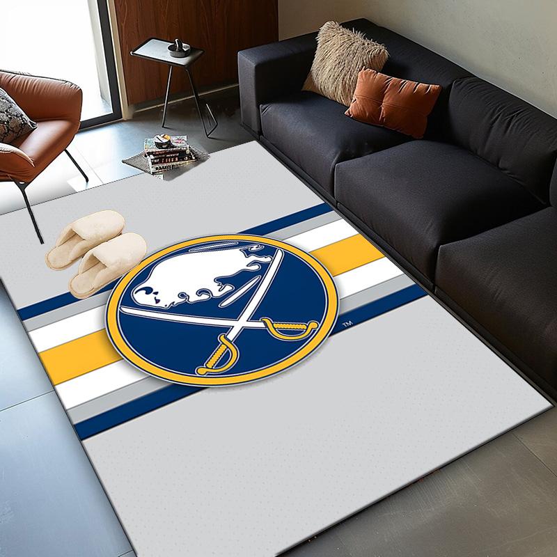 Sabres Hockey Team Spirit Area Rug Suitable for Indoor And Outdoor,Carpets for Kitchens, Homes, Offices, Living Rooms,Home Decor,Christmas Gift