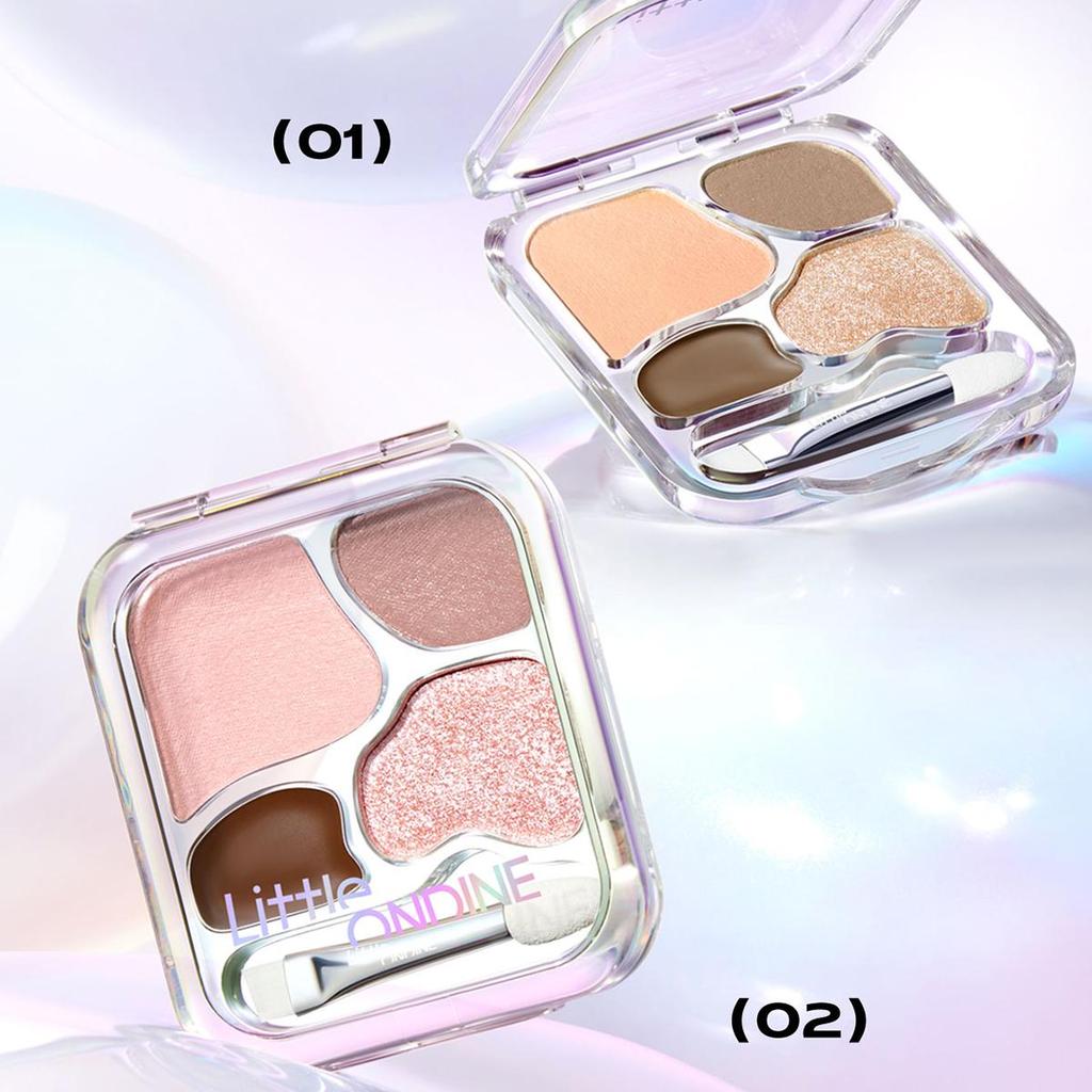 LITTLE ONDINE LumeCraft Eye Sculpt Quad 02 Whisper Blushpink 4.5г/0.16 унц