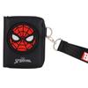 Marvel Spider-Man Sparkly Face Strap Wallet Coin Transportation Card Wallet Zipper Type 2-fold Ring Wallet
