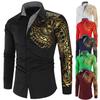 Men Printed Shirt Printed Totem Long Sleeve Shirt African Party Shirt