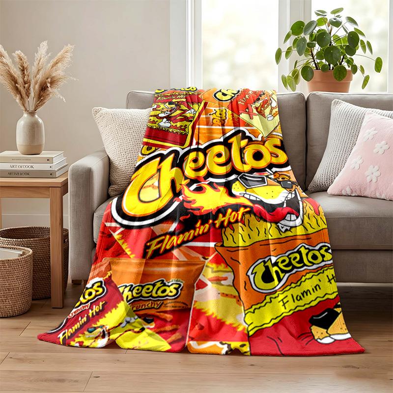 Плед Cheetos Hot Snack Фланелевый Плед Мягкий Уютный Плюшевый Плед для Дивана Кровати Легкий Домашний Декор