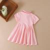 Children Dress Summer Turn-Down Collar Kids Girls Clothes Fashion Cute Toddler Baby Girls Clothing Summer Dress Girl