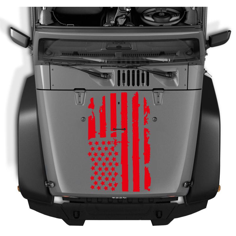 Наклейки на капот автомобиля, наклейка с флагом США, виниловая наклейка для украшения автомобиля