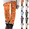 Женские модные эластичные леггинсы с рождественским принтом, повседневные штаны для дома