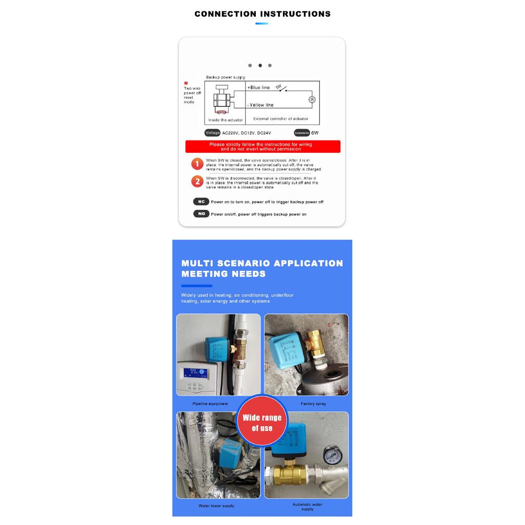 1/2" 3/4" 1" 2" Нормально закрытый/открытый моторизованный шаровой кран 220В 12В 24В 2-проводной латунный электрический соленоидный клапан DN15 DN20 DN25 DN32