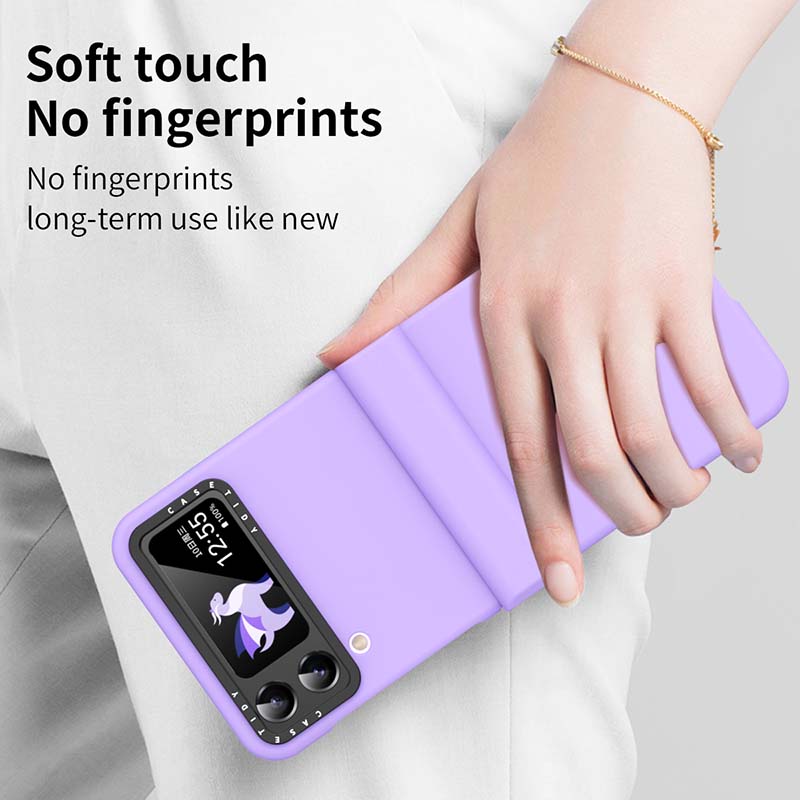 Защитный чехол для телефона Samsung Galaxy Z Flip 3 Flip 4, четырехугольный одноцветный чехол «все включено»