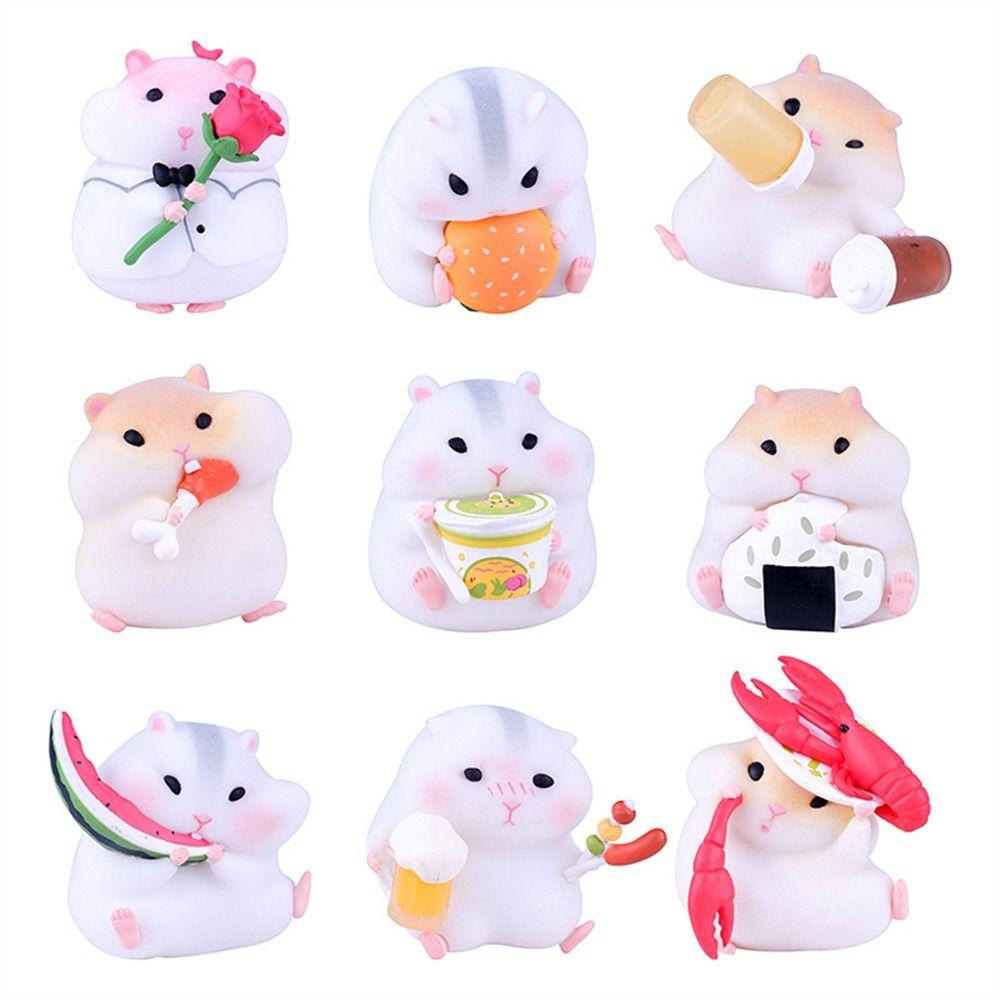 Foodie Series Gourmet Hamster Figures Hamster Clarke Figures  Car Interior Decoration