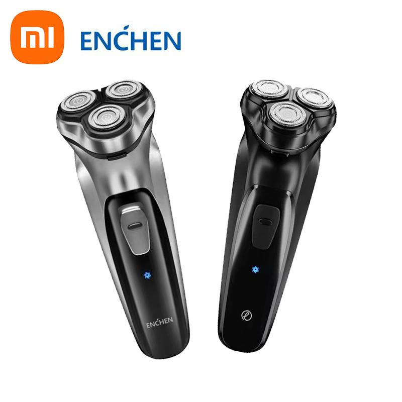 Xiaomi Электробритва ENCHEN Blackstone для мужчин с тройными плавающими лезвиями, бритвенные станки, триммер для бороды