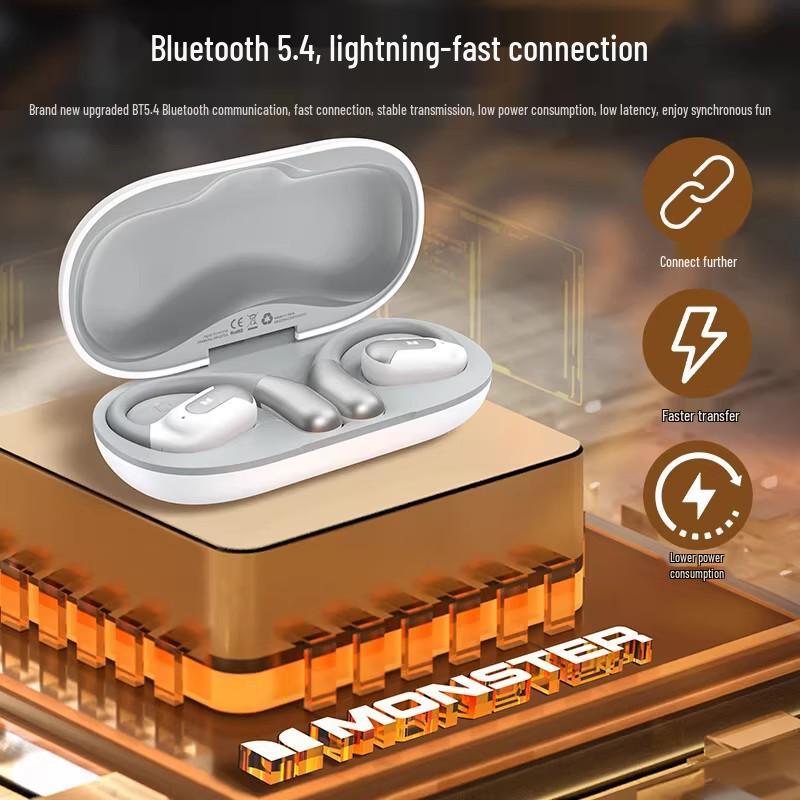 Беспроводные Bluetooth-наушники Monster AC317 с открытой конструкцией: Стиль с креплением за ухо, Шумоподавление, Превосходное звучание, Увеличенное время работы от аккумулятора