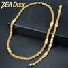 ZEADear Zircon Sets Dubai 18K Gold Plated Link Chain Hip Hop Style Men Choker Necklace And Bracelets 2024 Trendy New Party Gift