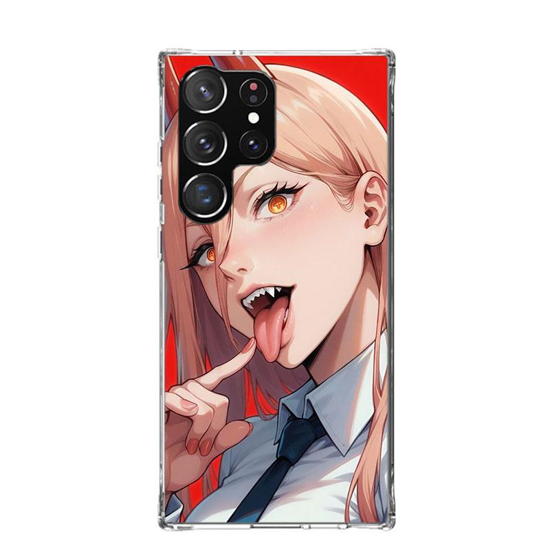 Чехол C-Chainsaw Man Power для Samsung Galaxy S26 S25 Edge S24 S23 FE S22 Ultra S21 Plus S20 + Fundas Cover Coque Galaxy S