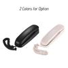 Mini Desktop Corded Landline Phone Fixed Telephone Wall Mountable Supports Mute/ Pause/ Hold/