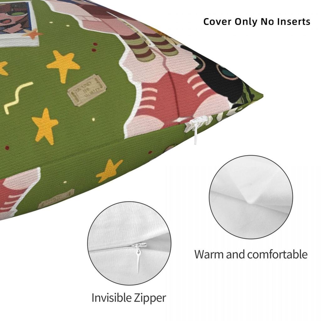 Claire Miss Circle Cartoon Pillow Case Fundamental Paper Education Cushion Covers Creative Decor Pillowcase For Home 40*40Cm