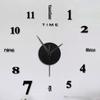 Frameless DIY Wall Mute Clock 3D Mirror Surface Sticker Home Office Decor