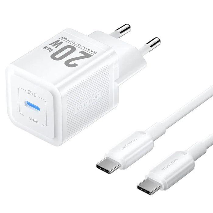 Chargeur - VENTION - TZ-FEPWW0-EU-01 - Type-C - 20W - 1m - Blanc