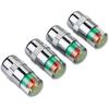 ANKI HAPPIGO 8Pcs 2.2Bar 32-To-35 PSI Car Tire Pressure Monitor Valve Stem Caps Sensor Indicator Easy To Read 3 Color Eye Alert