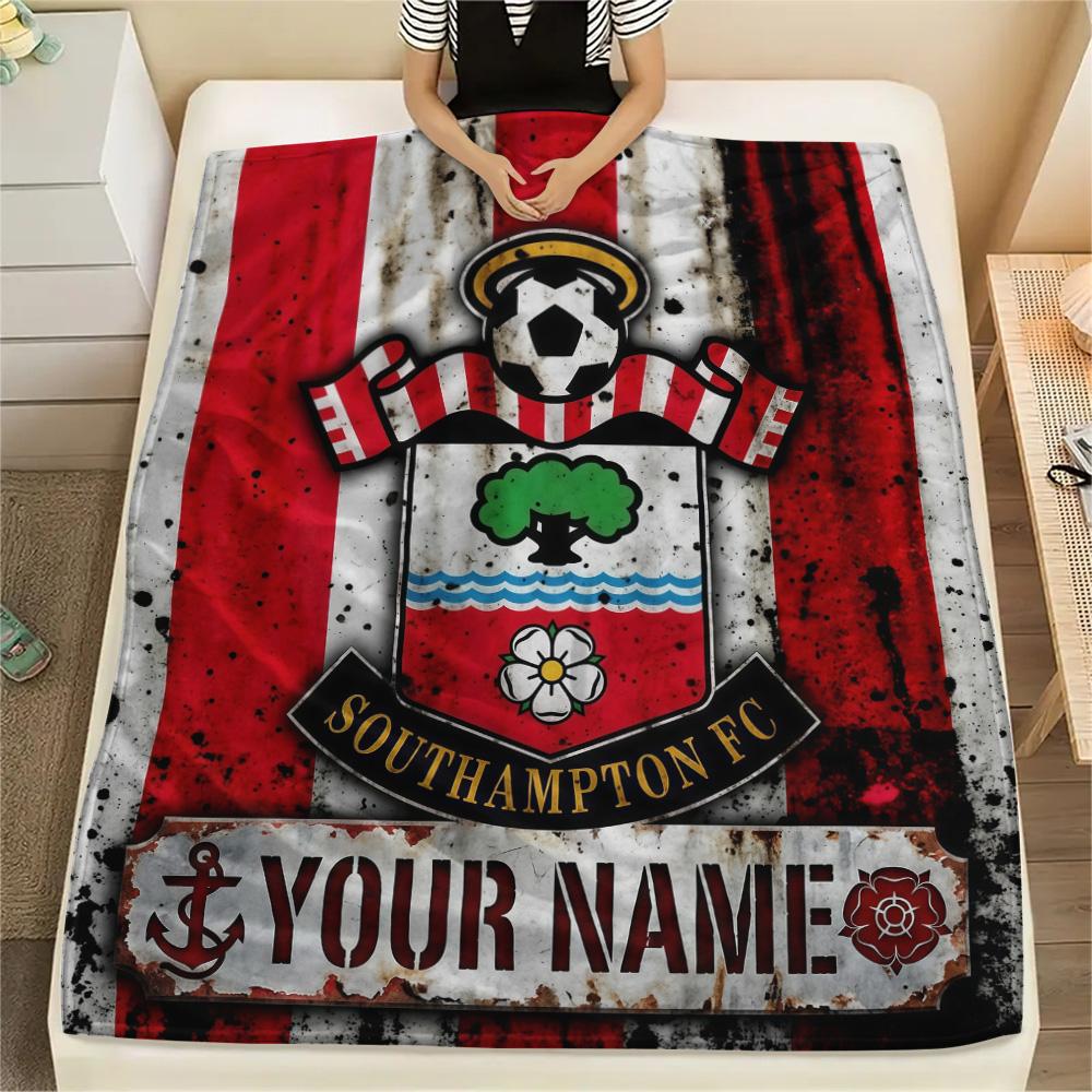 Custom Name Southampton Flannel Blanket, High quality Comfortable for All Seasons, Home Decor, Warmth and Comfort