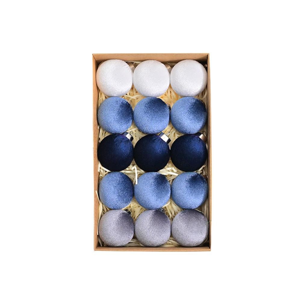 15 шт. флокированный бархатный рождественский шар-подвеска небьющиеся елочные украшения праздничный фестиваль декор