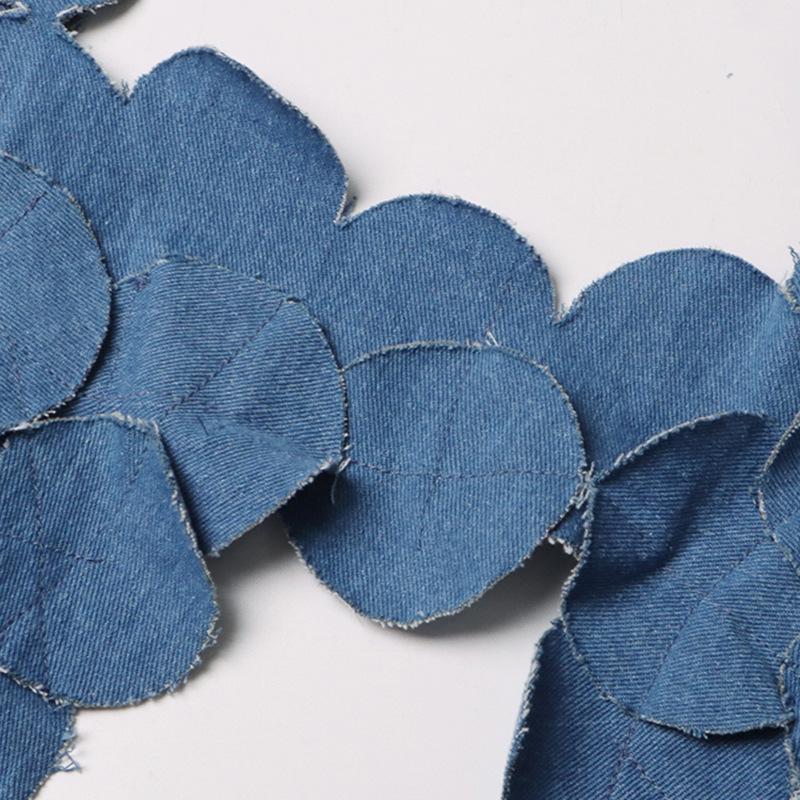 Spring 2025 Fashion: Sexy Blue Denim Tassel Suspender Dress for Women