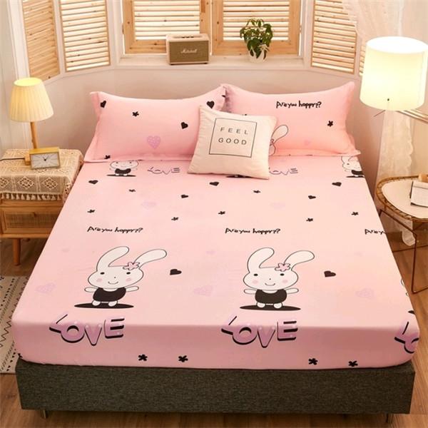 New Waterproof Bed Sheet Printed Cartoon Bed Fitted Sheet Mattress Covers Deep Pocket Bed Protector Sheet