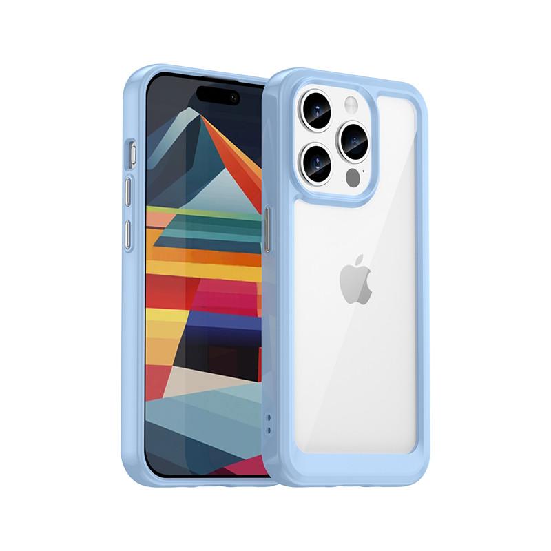 Чехол для iPhone 15 Pro Чехол для iPhone 15 Pro Цветной мягкий силиконовый прозрачный противоударный бампер для iPhone 15 Pro Max