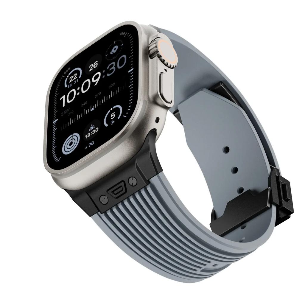 Ремешок из жидкого силикона для Apple Watch Ultra 3/2 Ремешок 49 мм Спортивный браслет iWatch Серии 11 10 9 8 7 6 5 SE 45 мм 44 мм 46 мм Ремень