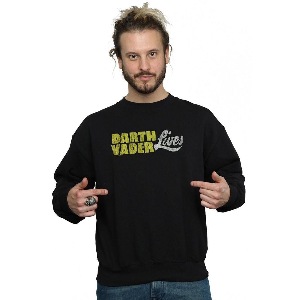 Star Wars Mens Darth Vader Lives Logo Sweatshirt