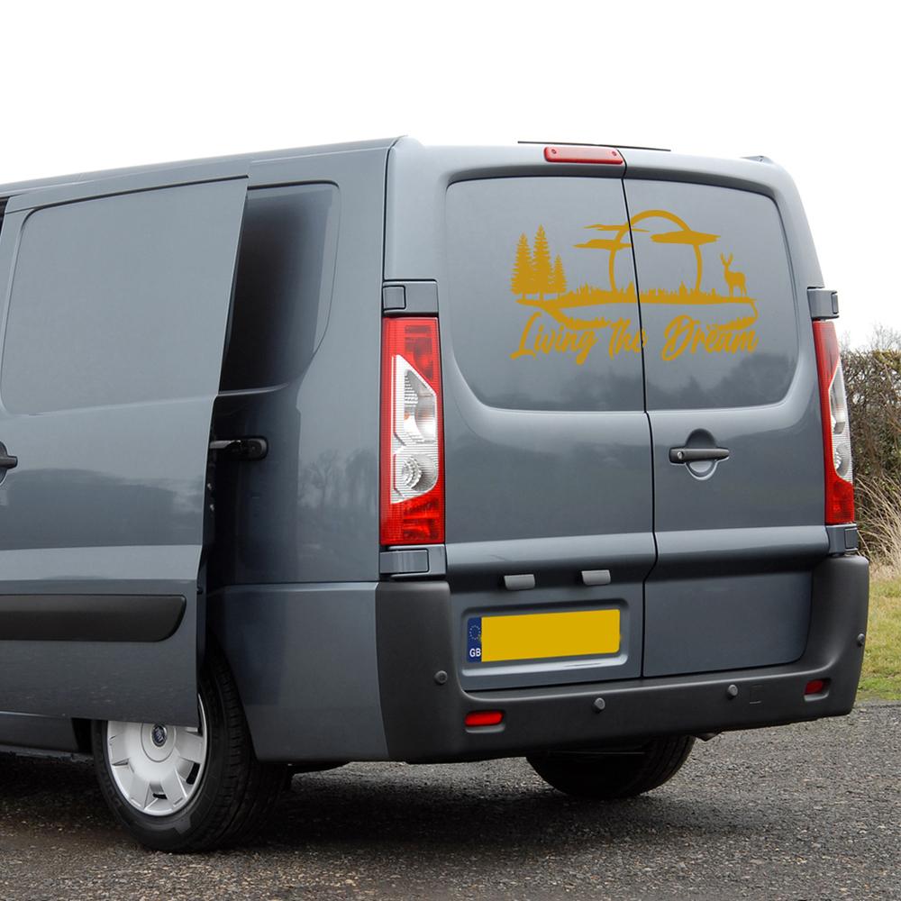 Наклейка на заднюю дверь автомобиля для Fiat Scudo, аксессуары для тюнинга Camper Van Living The Dream, графика, винил