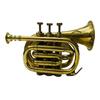Musical Polish Brass Trumpet Pocket Bugle Horn 3 Valve Mouthpiece Best for Gift