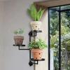 Rotating Window Plant Shelf Foldable Rust Resistant Folding Display Tiered Planter
