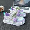 Lightweight Anti-Slip Board Shoes for Girls Soft Sole Princess Sneakers Spring Autumn Low Top Running Shoes