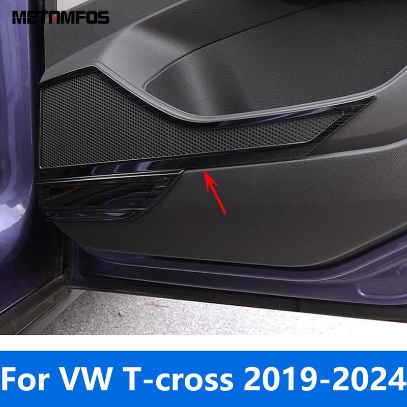Car Accessories For Volkswagen VW T-cross Tcross - 2024 Interior Door Sound Audio Speaker Loudspeaker Cover Trim